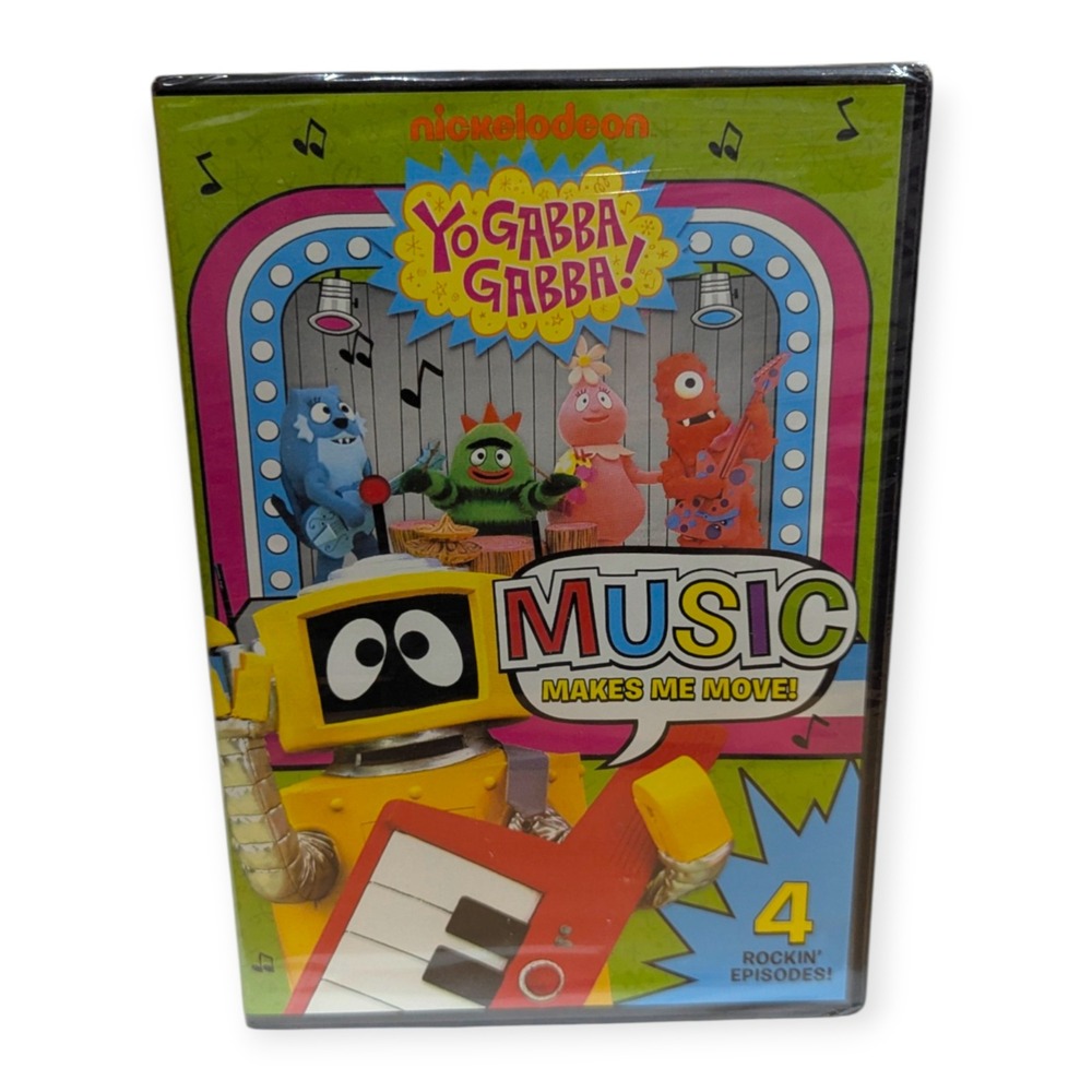 Nickelodeon‎ Yo Gabba Gabba Music Makes Me Move DVD 4 Episodes New Sealed 2011